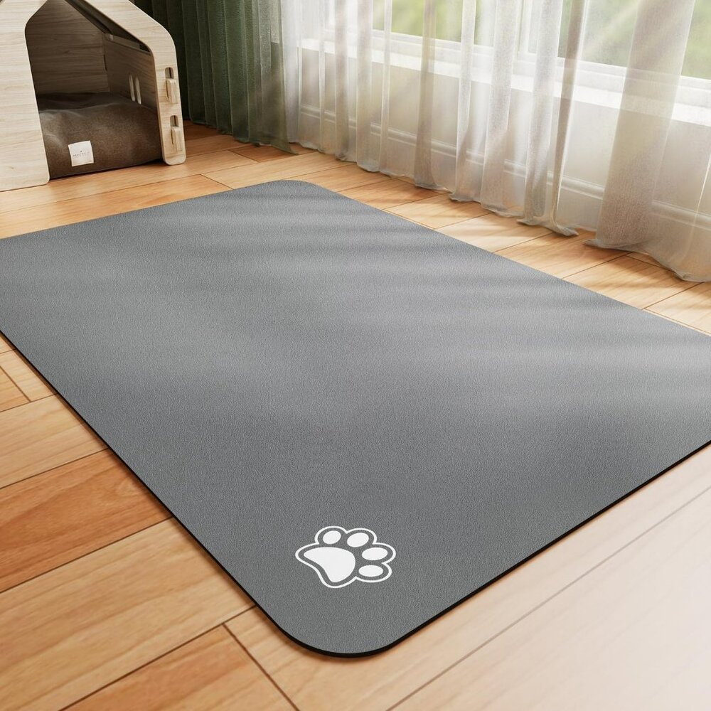 Pet Feeding Mat - Absorbent Dog Mat for Food and Water, No Stains Cat Bowl Mat,